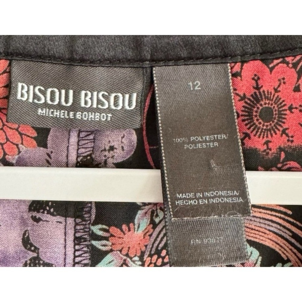 Bisou Bisou Vintage 90s Y2k Babydoll Foral Asian Inspired Top 12 Rachel Monica - Picture 7 of 10